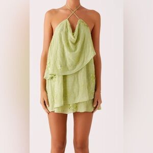 NWT PEPPERMAYO ON THE GO BEADED MINI DRESS- MINT